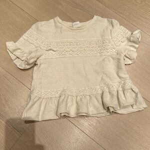 Boho Top, Cream, Zara, Sz 10